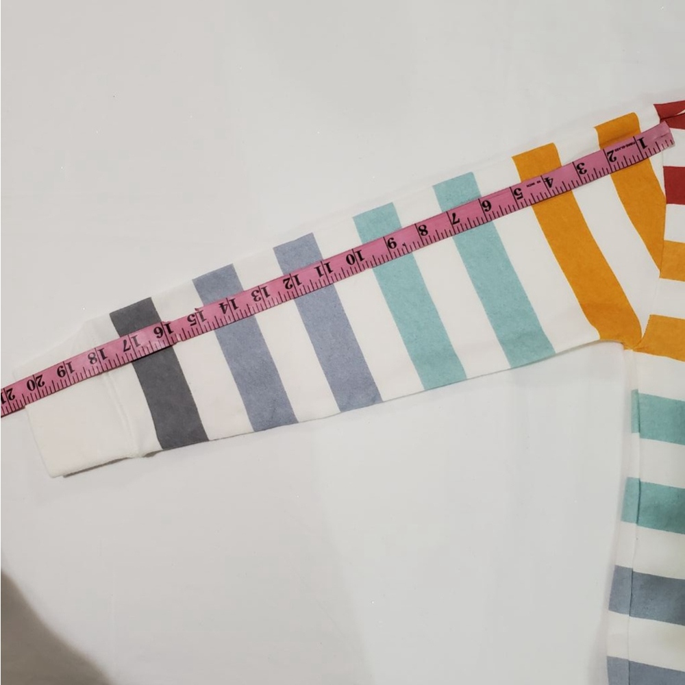 Women's Doe. Striped Sweatshirt Size M Multi-color - Picture 4 of 6